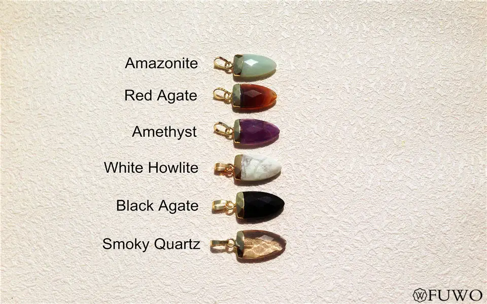 White Howlite Horn Pendant 11