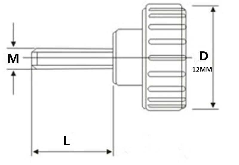 LUCHANG 50 шт M3 M4 12# черный Пластик затянуть флэш-винт с накатанной Knoba Djusting рука винт
