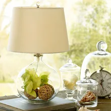 Стеклянная настольная лампа американская креативная прикроватная лампа для спальни Европейский стиль теплая свадебная комната современный простой CL