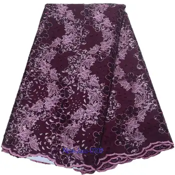 

tulle with sequins 5yard/lot 2019 latest blue sequin fabric for sewing dress high quality african lace fabric w04