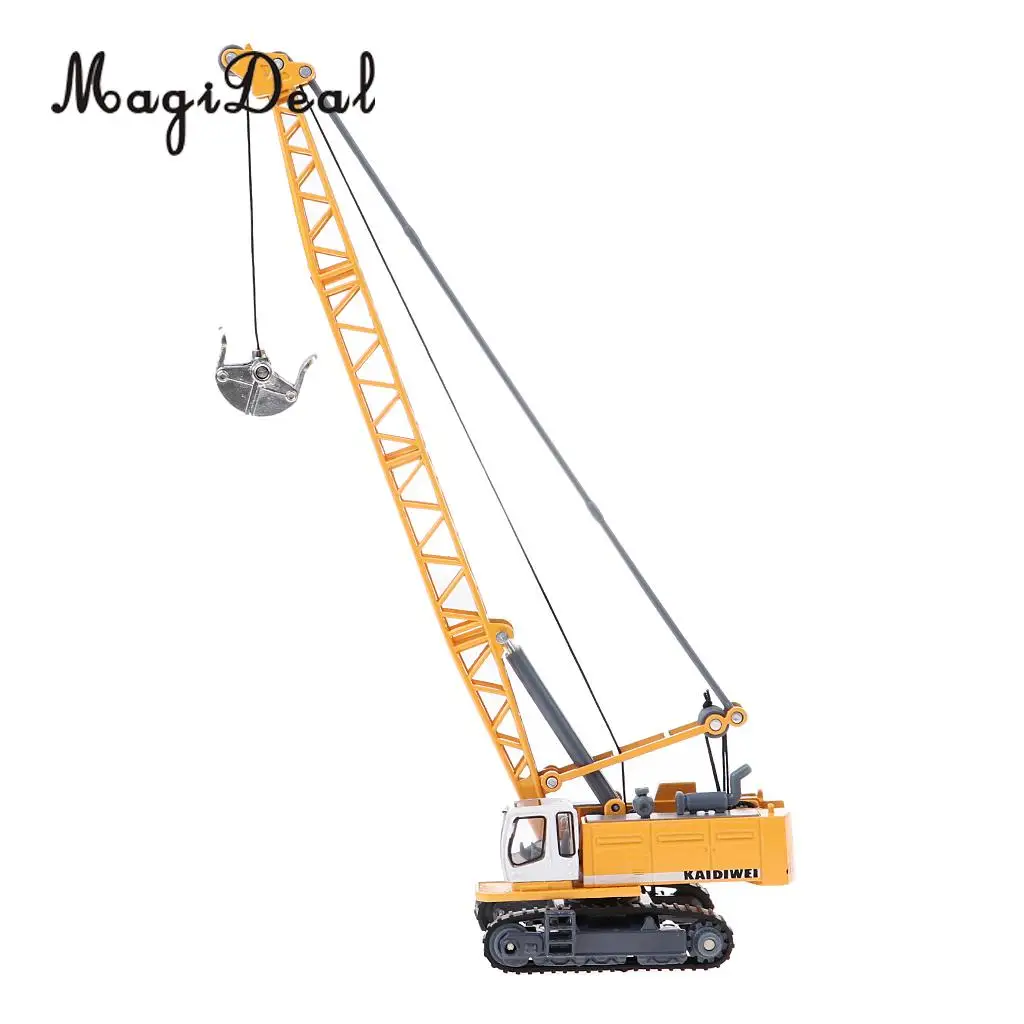 1:87 Tower Crane Excavator Diecast Construction Equipment Vehicle Model Toy for Children Kids Birthday Gift