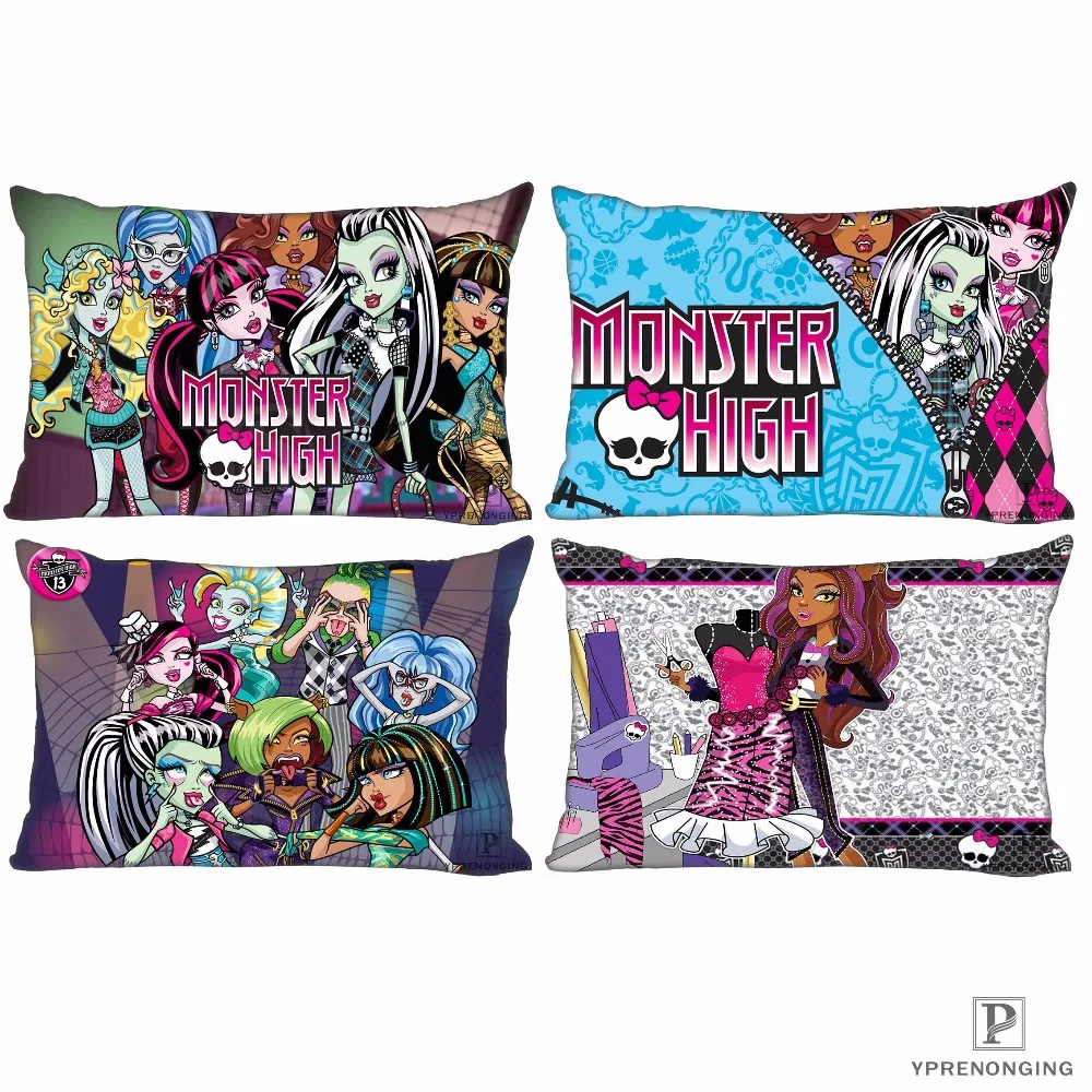 

Custom Monster High Rectangle Pillowcases Zippered Pillow Cover Cases 35x45,40x60cm (One Side Print)180516-14