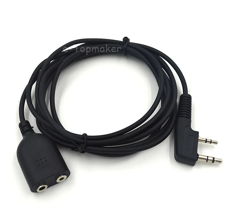 XQF 2 Pin Portable Radio Extension Cable Cord for Kenwood Puxing Two