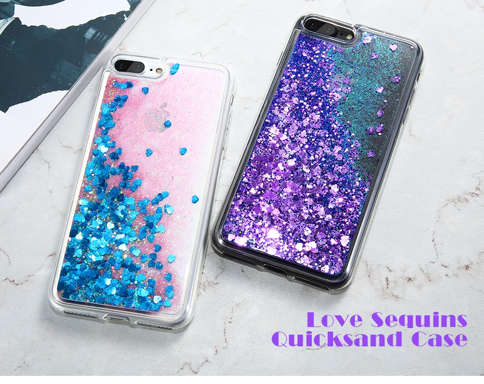 DOEES Bling Liquid Quicksand Phone Case For iPhone 7 7 Plus Shiny Sequin Soft Silicone Case Cover For iPhone 5 5S SE 6 6s Plus (1)