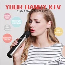 Interpad Wireless Bluetooth Speaker Karaoke Microphone Speaker Professional Portable KTV Player Aluminum Subwoofer For Party KTV