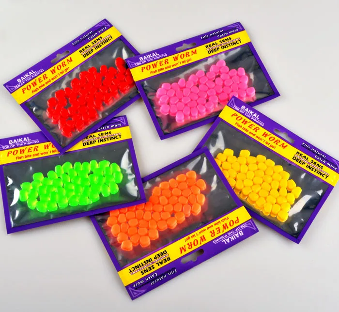 250pcs/5bags Mixed 5color Soft Simulation Corn Kernels Fish Bait Carp