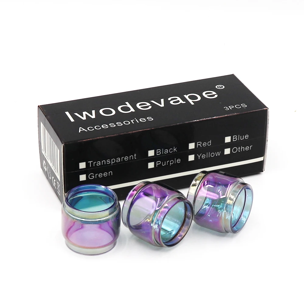 Iwodevape аксессуары для электронной сигареты стеклянная трубка IJUST 3 TFV8 Радуга