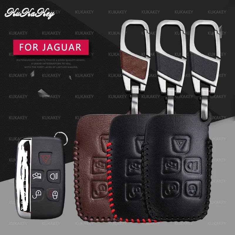 

Leather Car Key Case Cover Holder For Jaguar XE XJ XJL XF For Land Rover RANGE ROVER SPORT Freelander 2 DISCOVERY 4 Evoque