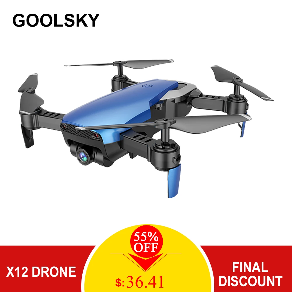 

X12 0.3MP 2.0Mp Drone with Camera WiFi FPV Altitude Hold One Key Return RC Quadcopter Wide Angle RC Helicopter vs E58 XS809HW