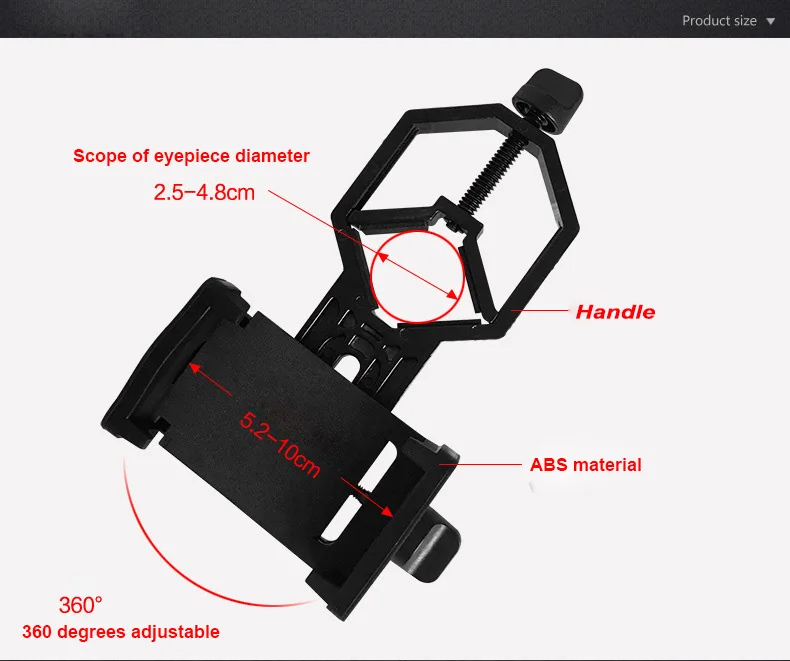 Универсальный адаптер крепление бинокль; Монокуляр телескоп телефон Поддержка окуляр D: 25-48 мм для телескоп Оптическая Труба