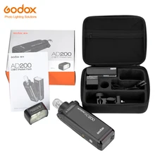 Godox AD200 200Ws 2,4G ttl стробоскоп 1/8000 HSS беспроводной монолайт с батареей 2900mAh Lithimu 500 полная мощность