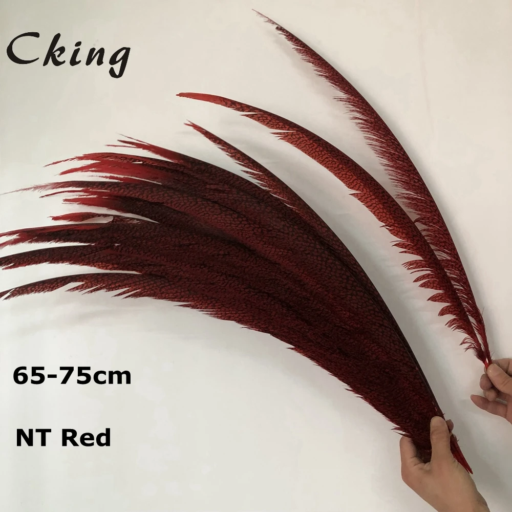 50-100pcs Natural Red Dyed Long 65-75 cm Real Pheasant Tail Feathers for DIY Flower Arrangement Headdresses Accessory decoration | Дом и сад