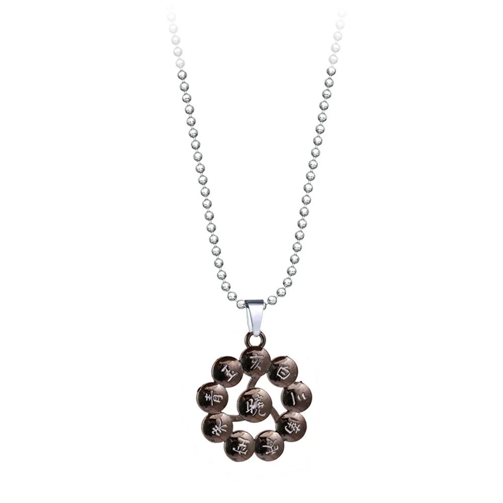 Аниме Наруто Ожерелье s Геометрическая Звезда Акацуки облако кулон ожерелье Пара Ожерелье для мужчин женщин ювелирные изделия подарок - Окраска металла: 10