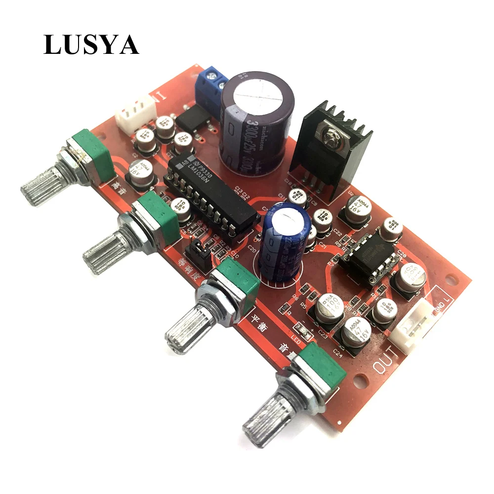 Lusya LM1036 + NE5532 Preamp amplifier board With treble, bass ,balance