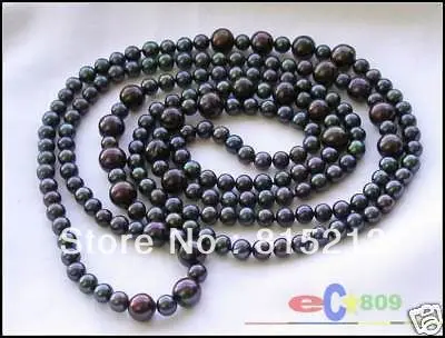 

ddh001607 50inch 10MM black round FRESHWATER PEARL NECKLACE 28% Discount
