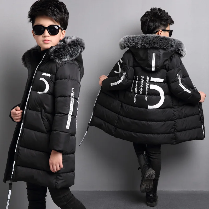 

Russian Winter Thick Warm Children Coats Fur Hooded Long Little Boys Down Coats Boys Jackets Kids Outwear For Winter WUA88202