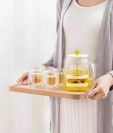  Original xiaomi mijia17PIN tea fun pot set 800ml capacity high borosilicate high temperature glass 