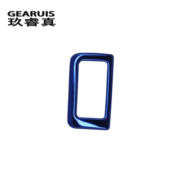 

For New Audi A4 B9 2017 Car styling Rear Trunk Switch Control Button Decoration cover Frame Blue Black stainless steel Sticker