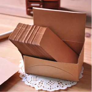 

Free ship!1lot=6box(600pc)!100pc / box of kraft paper color card/ message cardboard / word / business card/right-angle