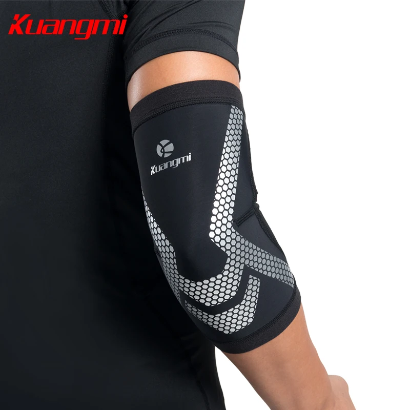Kuangmi 1 قطعة كرة السلة الكرة الطائرة وسادات الكوع جديد متحمس سلسلة الدافئة تنفس الرياضة الكوع كم الأسرة هدية