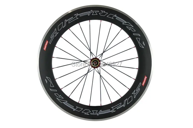 Discount Carbon Wheel Set Alloy Braking Surface Front 50mm Rear 80mm Carbon Road Wheels Clincher Race Bike Aluminum Brake Carbon 4