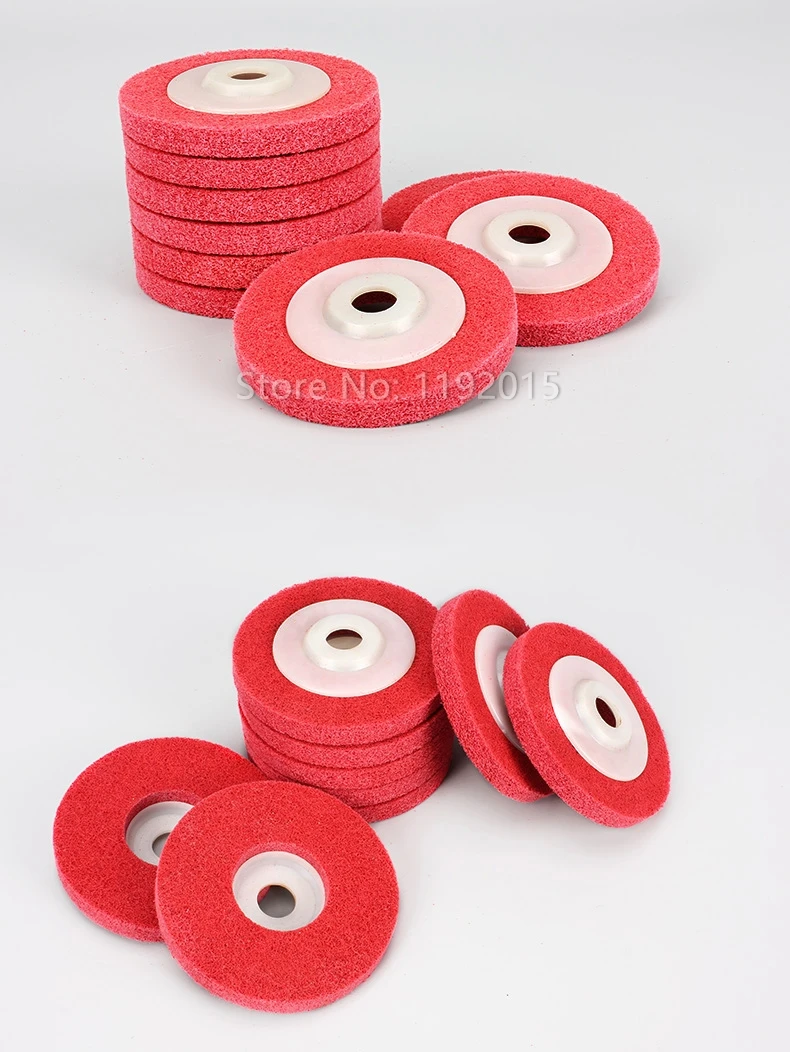 ZtDpLsd 1 шт. " 100 мм красный шлифовальный диск Диаметр волокна шлифовальный нейлоновый полировальный круг для металлов керамика мрамор дерево ремесла