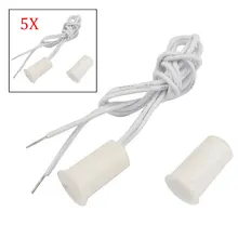 5 pair Window and Door Recessed Magnetic Contacts Security Reed Switch Alarm for Door and Window White LCC77