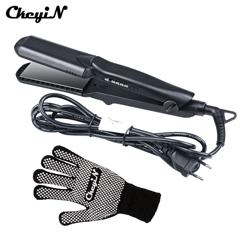CkeyiN Seramik Oluklu Curling Saç Elektrikli Saç Düzleştirici Crimper Kabarık Küçük Dalgalar Saç Kıvırcıklaştırıcılar Curling demir Şekillendirici