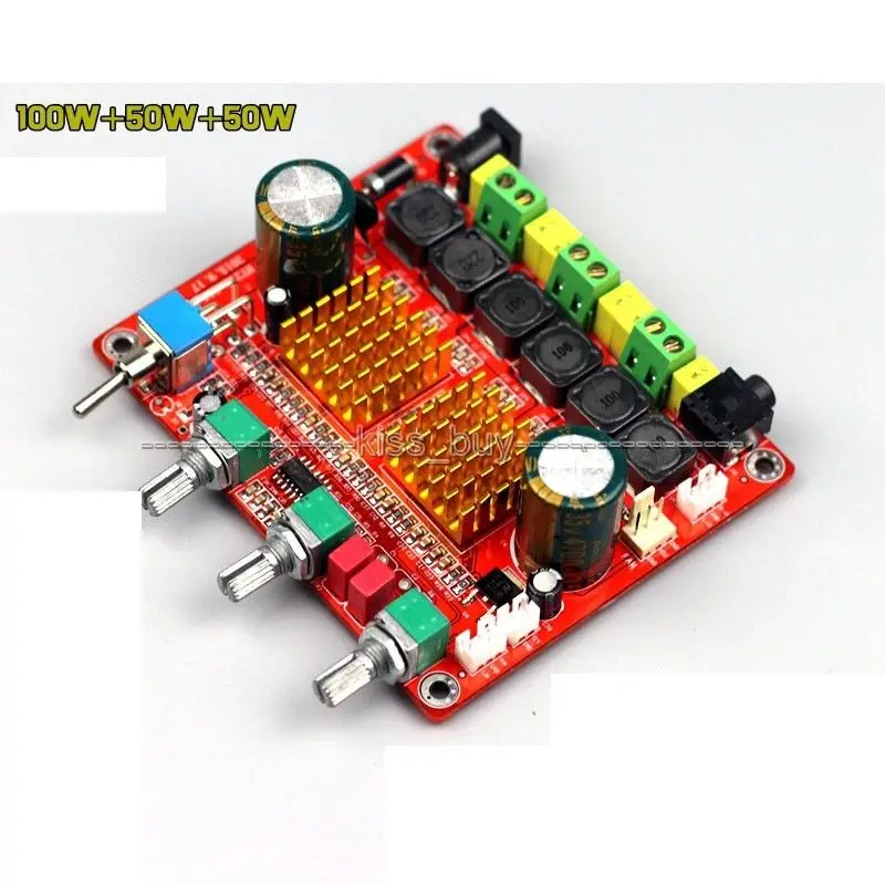 TPA3116D2 2 1 CH класс D 100 Вт + 50Wx2 HIFI цифровой сабвуфер усилитель плата|Интегральные