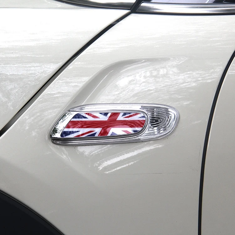 Mini Cooper Union Jack Style Side Scuttle Chrome