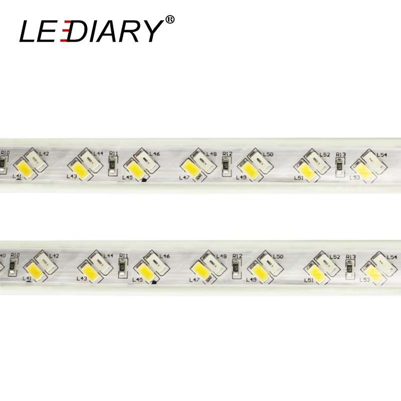 LEDIARY IP67 водонепроницаемая цветная светодиодная лента 5730 220 В светодиодов/м два