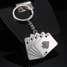 Высокое качество, металлические покерные карты с кольцом для ключей, Клубная принадлежность для покера, мужские брелки для покера, брелок для ключей Llavero Poker Chips