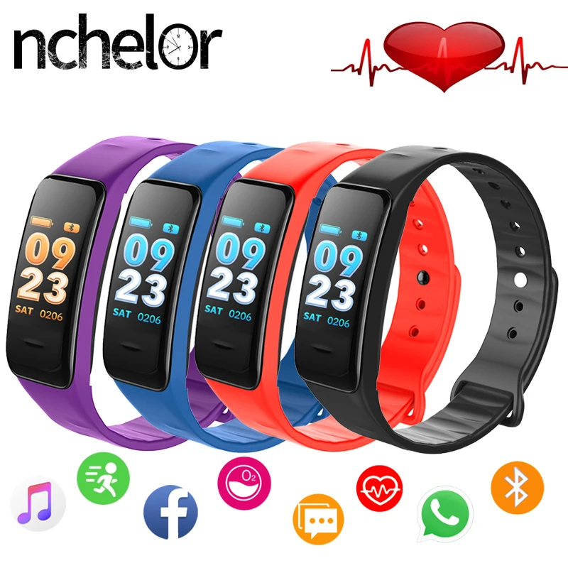 

NEW Smart Wristband for Men Women Heart Rate Watch Call and Message Reminder Pedometer Sleep Fitness Tracker Waterproof Bracelet