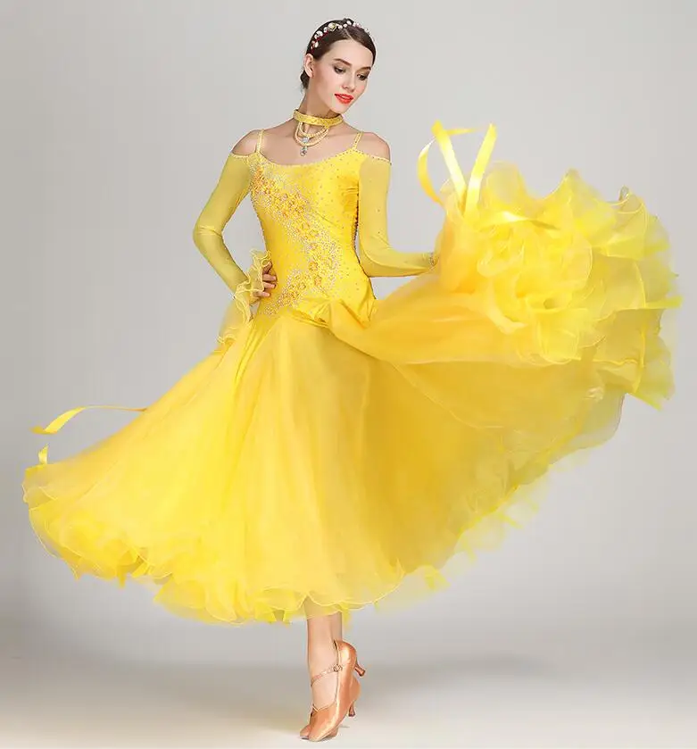 Платья для конкурса бальных танцев женские/Бальные платья Вальс/бальные танцы/Вальс платье S7018