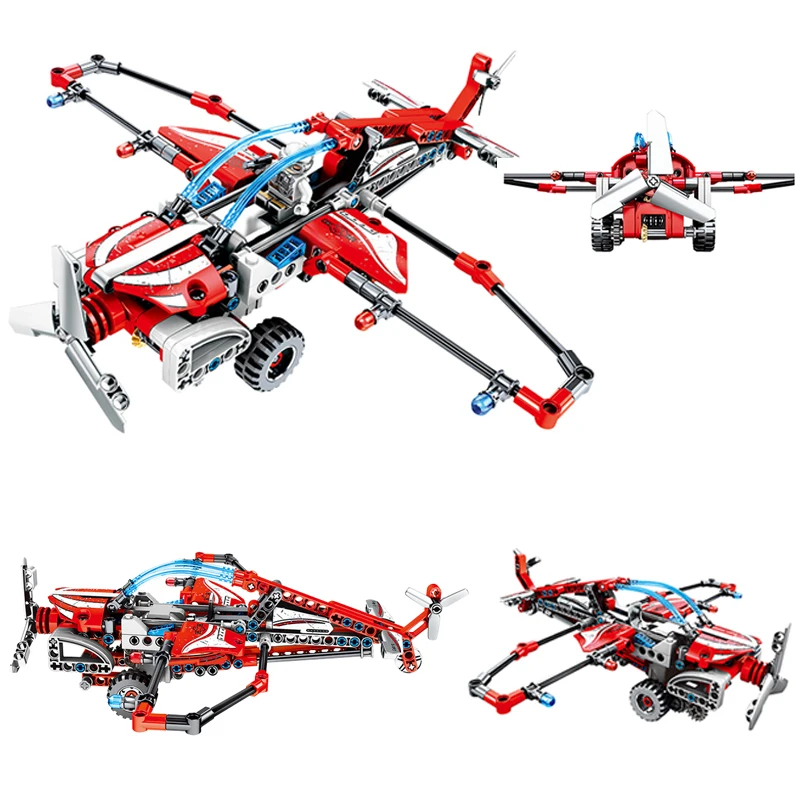 Legoing Technic Series Creative Propeller Airplane Model Sets Building Blocks Assembly Toy Bricks Gift For Kids Legoing Technics
