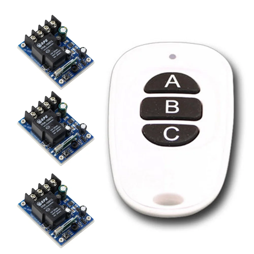 315mhz 433mhz DC 12V 24V 36V 48V 1 CH RF Wireless Remote Control System