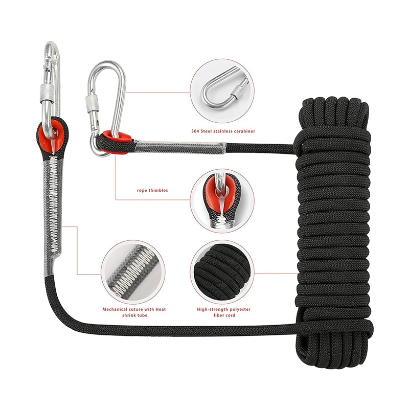 Открытый Скалолазание Веревка 12 мм домашняя пожарная аварийная спасательная веревка многофункциональная сверхмощная веревка для пешего туризма кавинга кемпинга