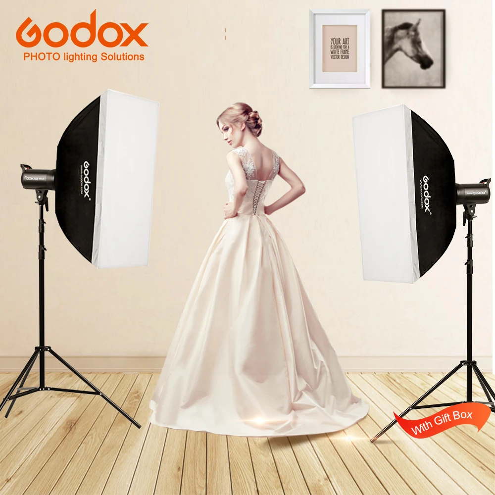 

NEW SK400II 110V 220V Professional Studio standard kits SK Series Power 5600K Max 400WS GN65 Flash Strobe Light Lamp