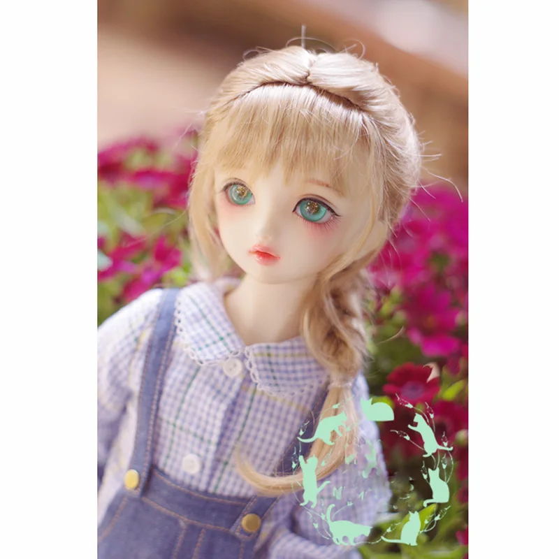 Bybrana BJD baby с париком 1/3 гигантская кукла 1/4 1/6 имитация мохера молочный чай Пальма Скорпион длинные вьющиеся волосы - Цвет: 2