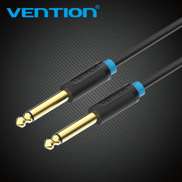 Vention Aux Guitar Cable 6.5 Jack 6.5mm to 6.5mm Audio Cable 6.35mm Aux Cable Accessories All Cables Types Gadget Music Music & Sound TV Accessories cb5feb1b7314637725a2e7: Black