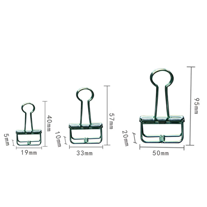 9 шт. маленький средний большой мини Красочные полые металлические зажимы папка книга Примечания скрепляющий зажим студенческие канцелярские принадлежности Школьные принадлежности