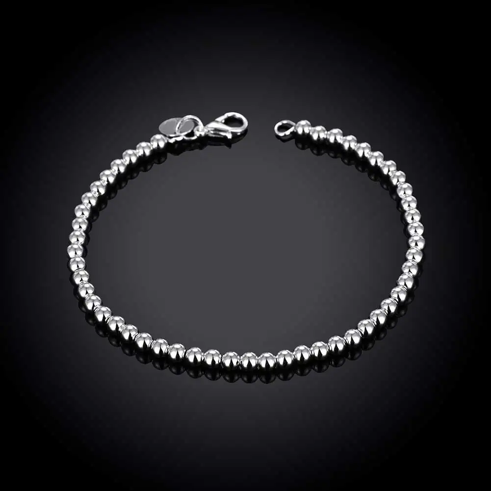INALIS унисекс попкорн браслет-цепочка полый Сферический посеребренный браслет из бисера для женщин и мужчин ювелирные изделия