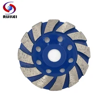RIJILEI Top 4 inch Diamond grinding wheel Bowl Shape Grinding Cup Marble Abrasive pad for concrete floor Polishing pad HC04