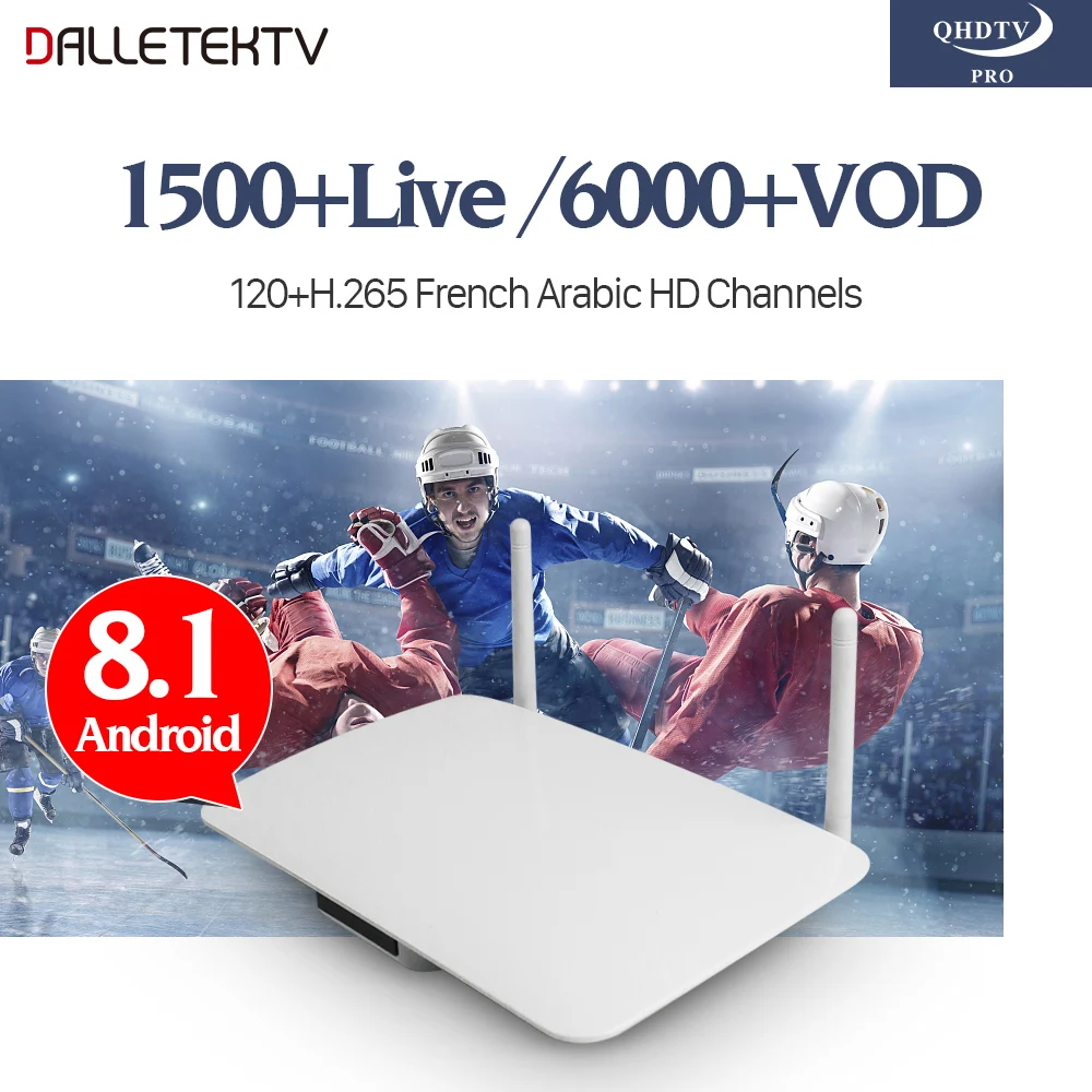 

Arabic France IPTV Subscription QHDTV PRO Code 1 Year Android 8.1 Smart TV Box IPTV Europe Belgium French Dutch Arabic IPTV Box