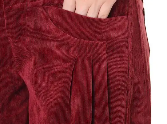 Зимние осенние повседневные женские вельветовые брюки-фонарики цвета красного вина черного цвета, осенние женские брюки
