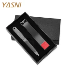 Новые черные инструменты для ногтей из нержавеющей стали, триммер для пальцев ног, кусачки для ногтей с пилкой для ногтей NT140