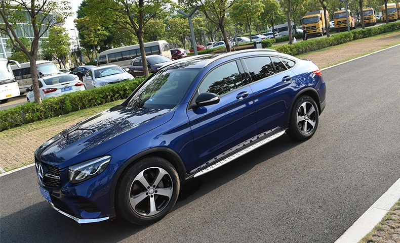لمرسيدس-بنز GLC-COUPE GLC200 GLC260 GLC300 حامل سقفي القضبان شريط حامل الحقائب القضبان أعلى رفوف السكك الحديدية صناديق سبائك الألومنيوم