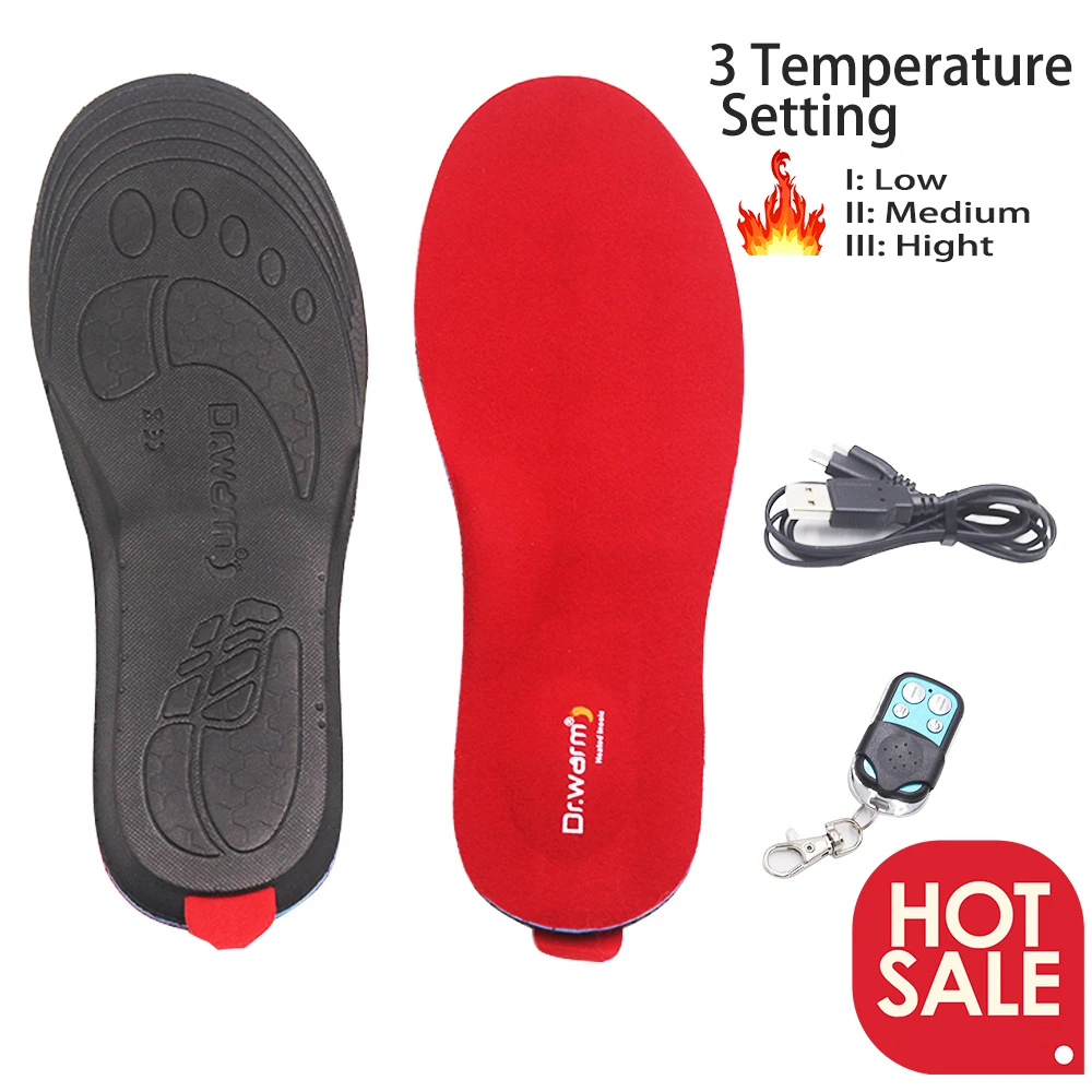 

Dr warm NEW ARRIVAL Remote control heated insoles rechargable heating insoles warm Electric heated Insoles soles For women men
