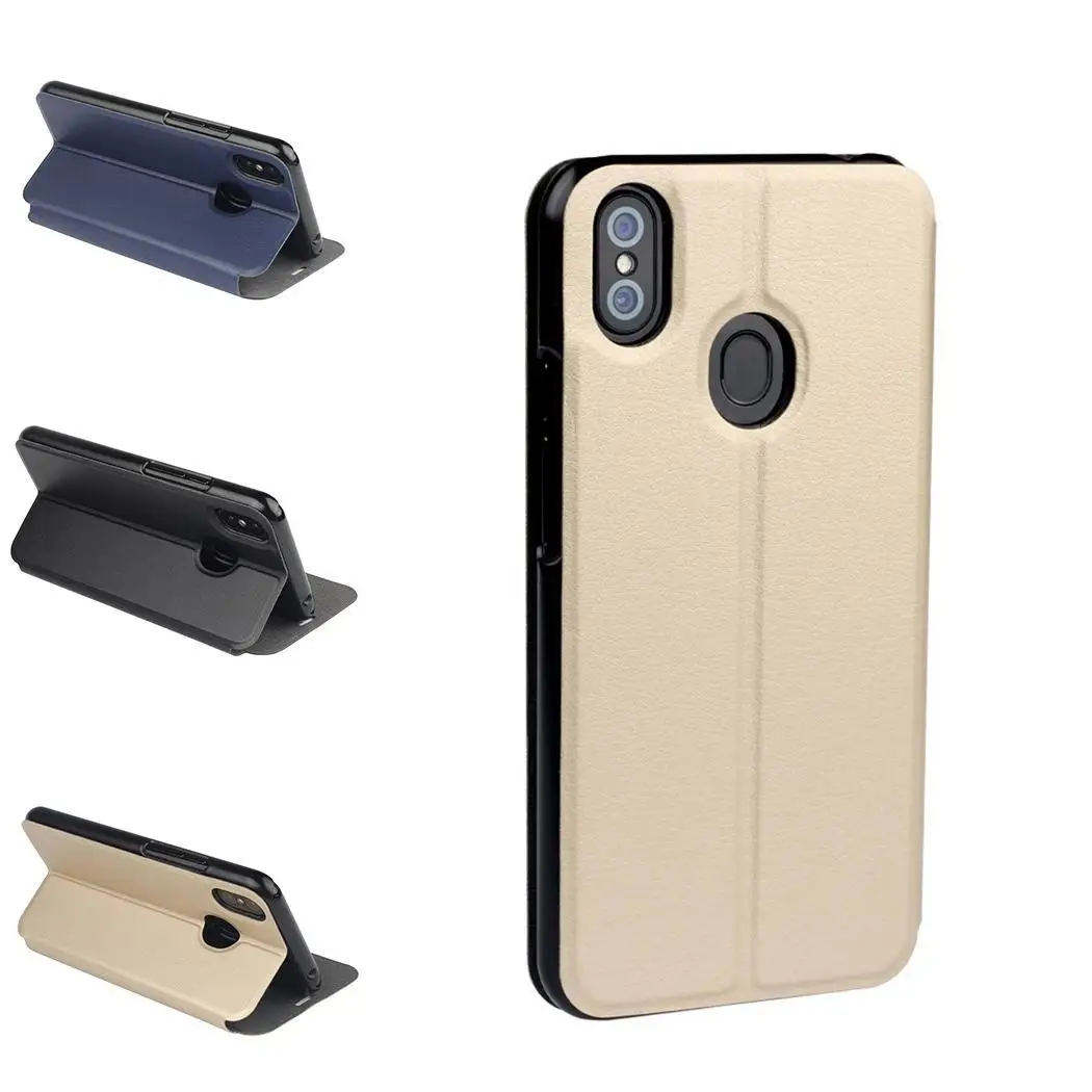 Модный однотонный флип чехол унисекс для телефона защитный Ulefone X Gold синий черный