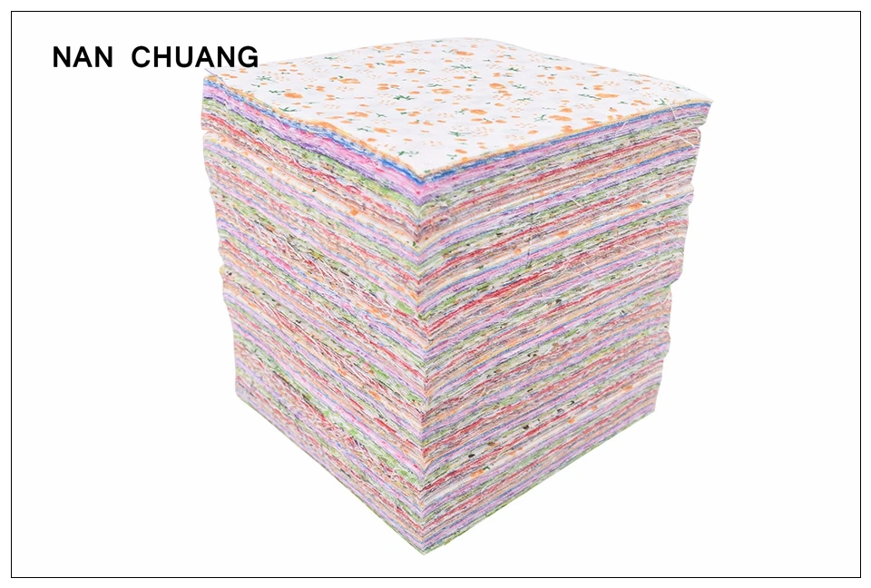 NanChuang, тонкая хлопковая ткань случайного цвета с принтом, набор для шитья, скрапбукинга, 10x10 см, 80 шт./лот